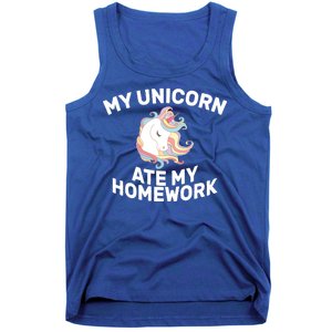 My Unicorn Ate My Homework Tank Top