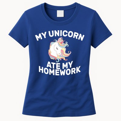 My Unicorn Ate My Homework Womens T-Shirt
