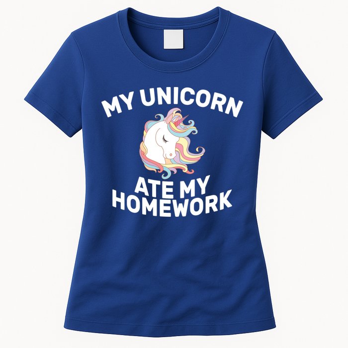 My Unicorn Ate My Homework Womens T-Shirt