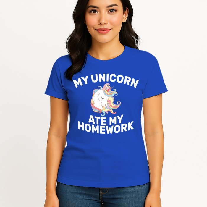 My Unicorn Ate My Homework Womens T-Shirt