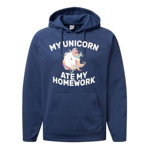 My Unicorn Ate My Homework Performance Fleece Hoodie