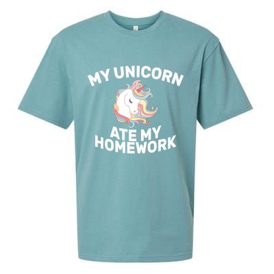 My Unicorn Ate My Homework Sueded Cloud Jersey T-Shirt