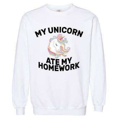 My Unicorn Ate My Homework Garment-Dyed Sweatshirt