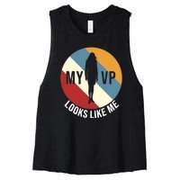 My VP Looks Like Me Women's Racerback Cropped Tank