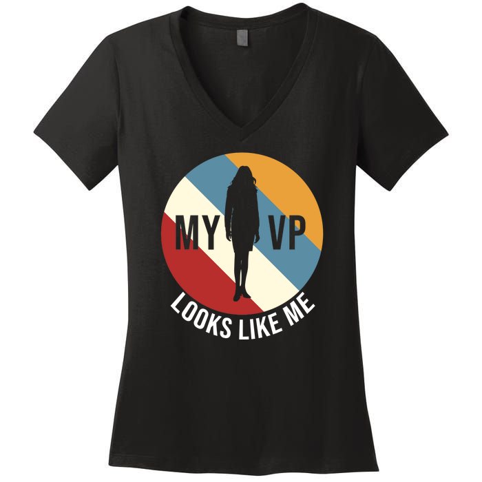 My VP Looks Like Me Women's V-Neck T-Shirt