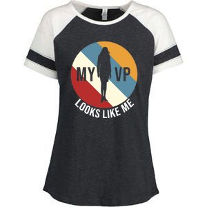 My VP Looks Like Me Enza Ladies Jersey Colorblock Tee