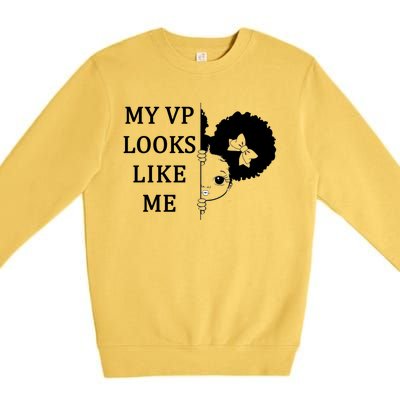 My VP Looks Like Me Cute Kamala Premium Crewneck Sweatshirt