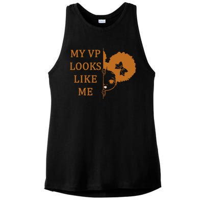 My VP Looks Like Me Cute Kamala Ladies PosiCharge Tri-Blend Wicking Tank