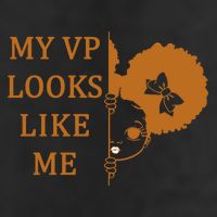 My VP Looks Like Me Cute Kamala 7 Panel Mesh Trucker Snapback Hat