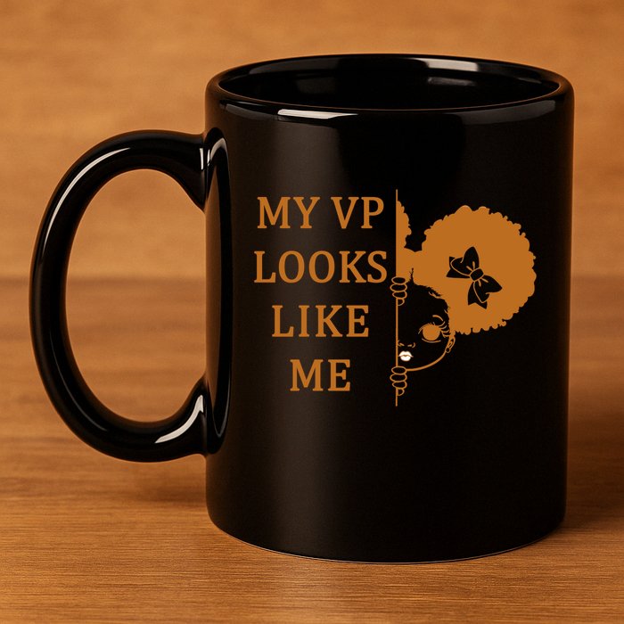 My VP Looks Like Me Cute Kamala 11oz C Handle Ceramic Mug