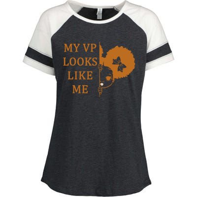 My VP Looks Like Me Cute Kamala Enza Ladies Jersey Colorblock Tee