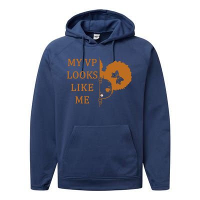 My VP Looks Like Me Cute Kamala Performance Fleece Hoodie