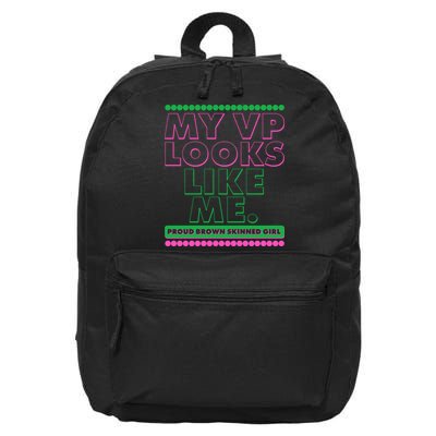 My VP Looks Like Me Proud Brown Skinned Girl AKA Sorority Colors 16 in Basic Backpack