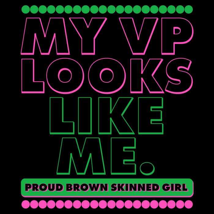 My VP Looks Like Me Proud Brown Skinned Girl AKA Sorority Colors Poster