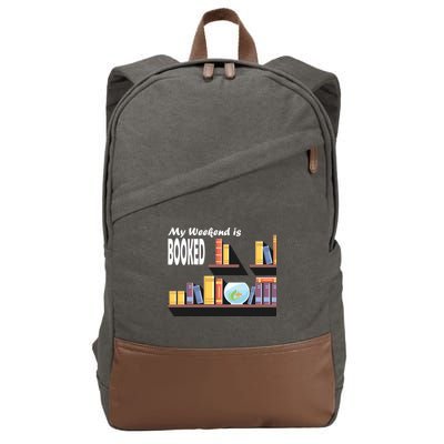 My Weekend Is Booked Cotton Canvas Backpack