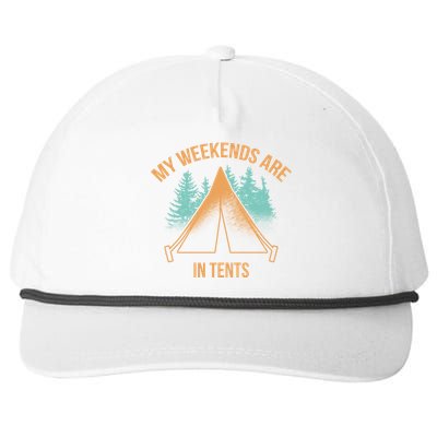 My Weekends Are In Tents Snapback Five-Panel Rope Hat