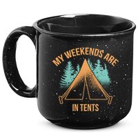 My Weekends Are In Tents 15oz Campfire Ceramic Mug