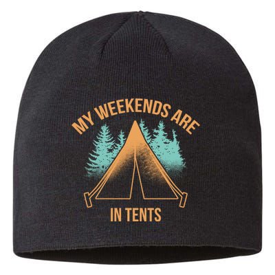 My Weekends Are In Tents Sustainable Beanie