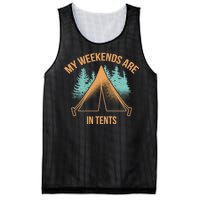 My Weekends Are In Tents Mesh Reversible Basketball Jersey Tank