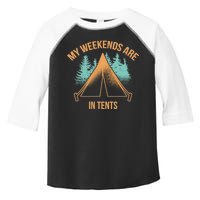 My Weekends Are In Tents Toddler Fine Jersey T-Shirt