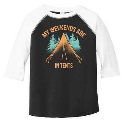 My Weekends Are In Tents Toddler Fine Jersey T-Shirt