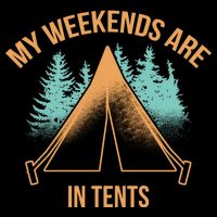 My Weekends Are In Tents Cropped Pullover Crew