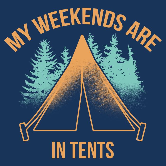 My Weekends Are In Tents Infant Baby Jersey Bodysuit