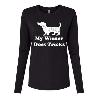 My Wiener Does Tricks Womens Cotton Relaxed Long Sleeve T-Shirt