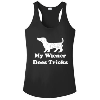 My Wiener Does Tricks Ladies PosiCharge Competitor Racerback Tank