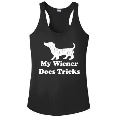 My Wiener Does Tricks Ladies PosiCharge Competitor Racerback Tank