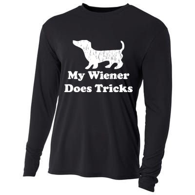 My Wiener Does Tricks Cooling Performance Long Sleeve Crew