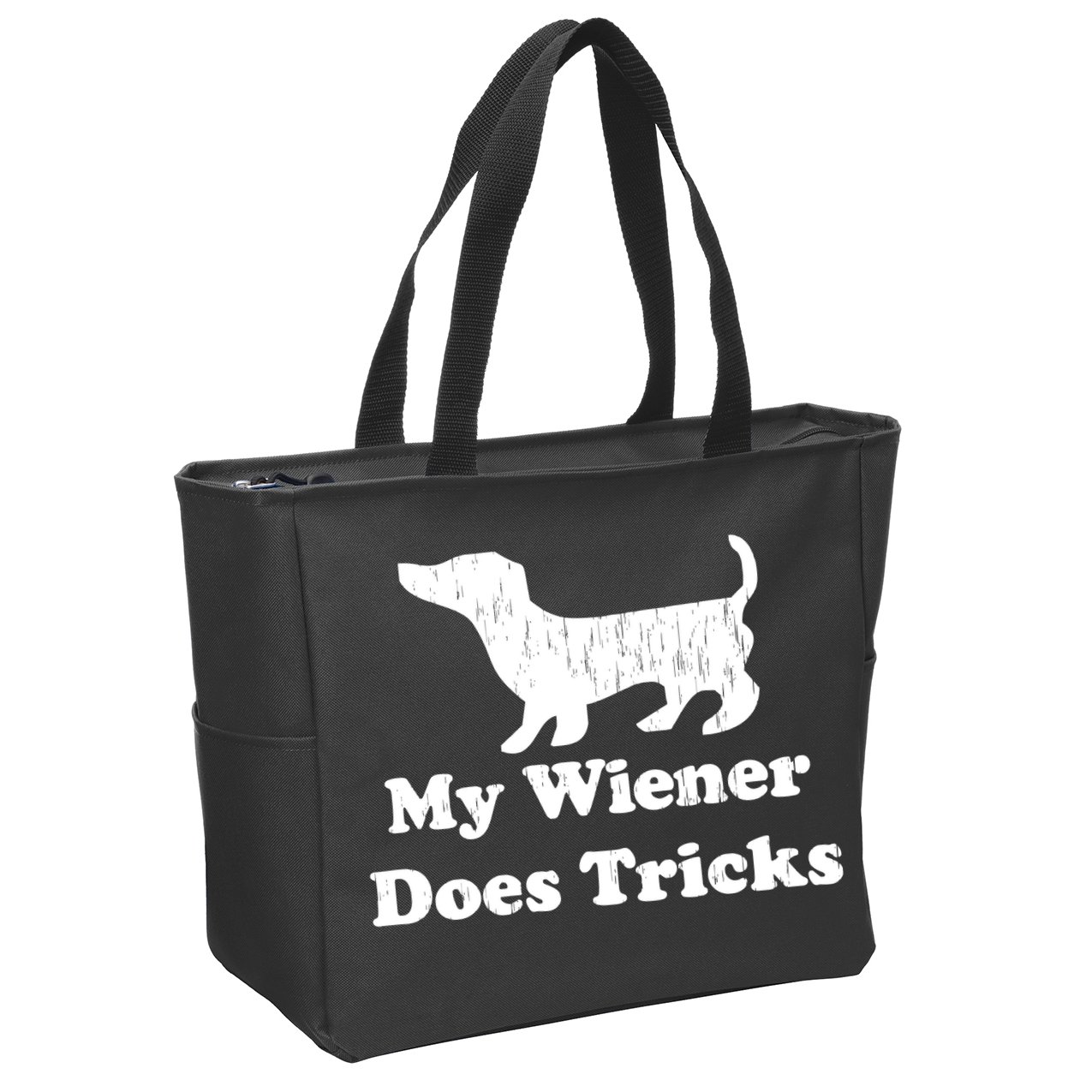 My Wiener Does Tricks Zip Tote Bag