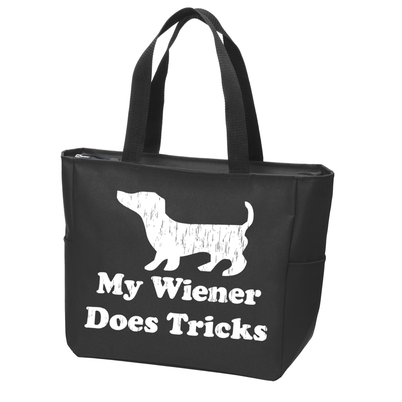 My Wiener Does Tricks Zip Tote Bag