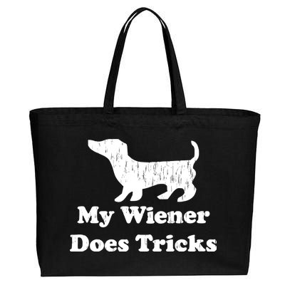 My Wiener Does Tricks Cotton Canvas Jumbo Tote