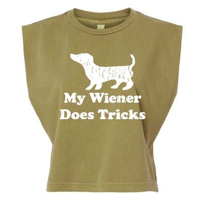 My Wiener Does Tricks Garment-Dyed Women's Muscle Tee