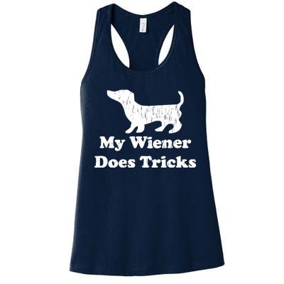 My Wiener Does Tricks Women's Racerback Tank