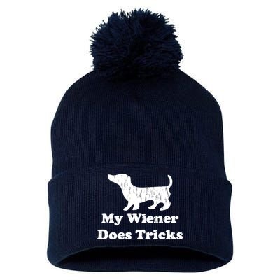 My Wiener Does Tricks Pom Pom 12in Knit Beanie