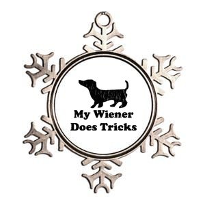 My Wiener Does Tricks Metallic Star Ornament