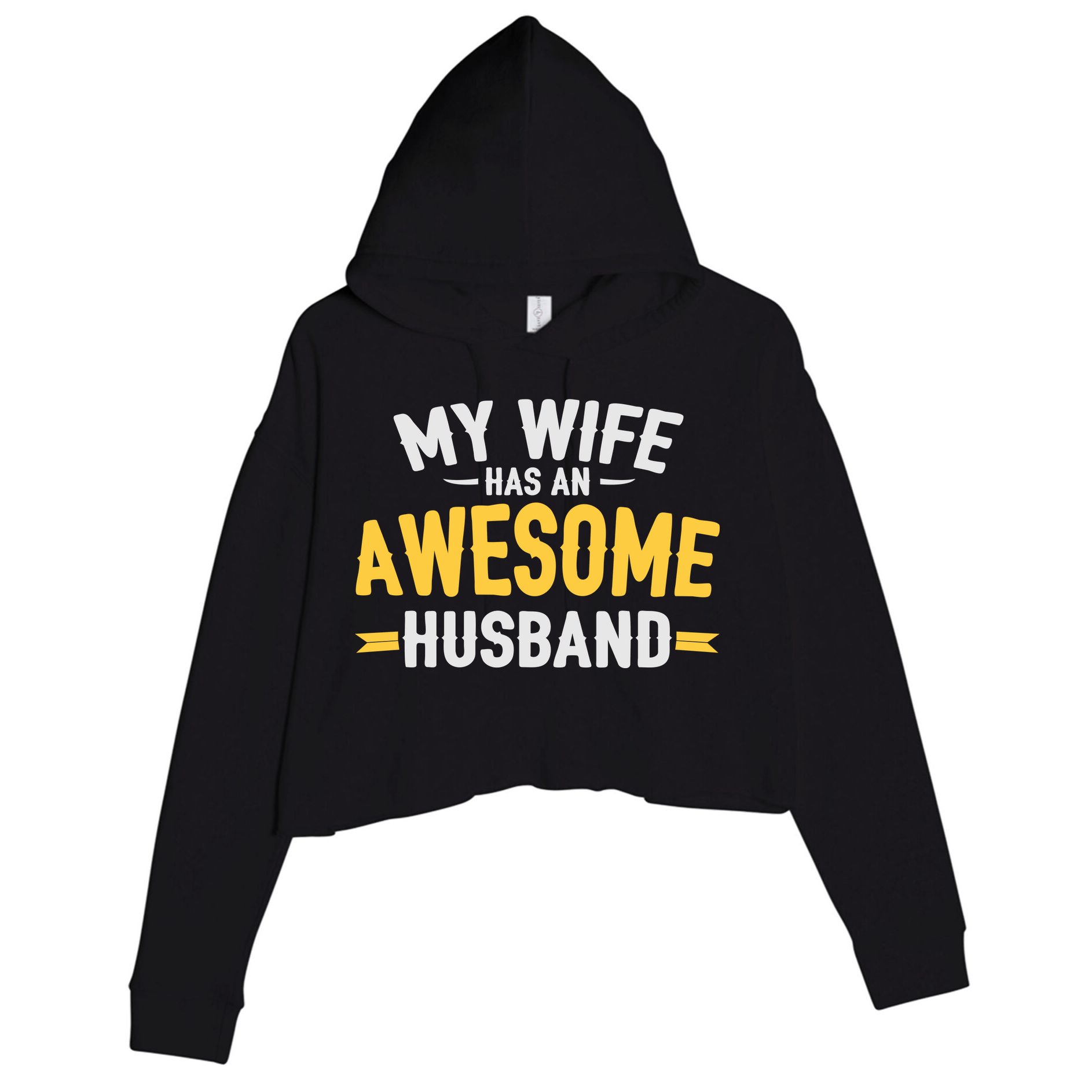 My Wife Has An Awesome Husband  Crop Fleece Hoodie