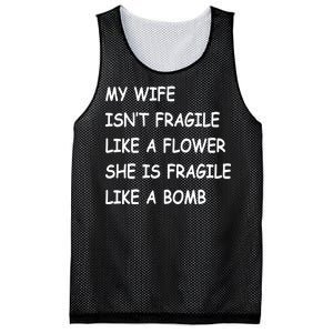 My Wife Isn't Fragile  Mesh Reversible Basketball Jersey Tank