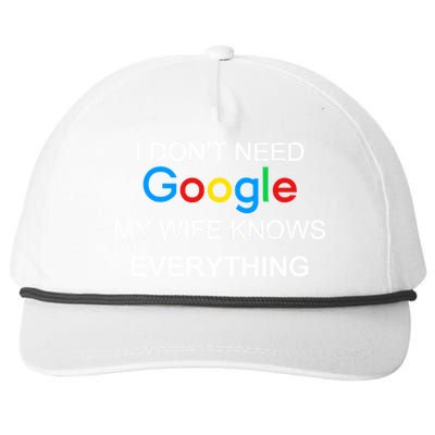 My Wife Knows Everything Funny Snapback Five-Panel Rope Hat