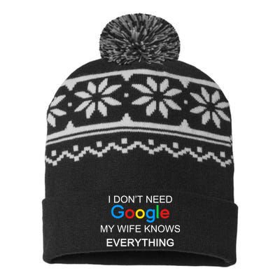 My Wife Knows Everything Funny USA-Made Snowflake Beanie