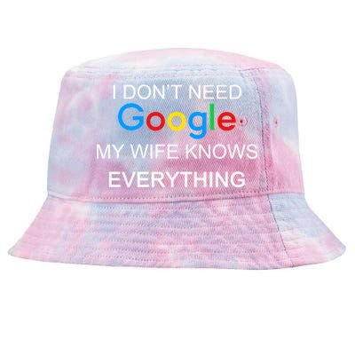 My Wife Knows Everything Funny Tie-Dyed Bucket Hat