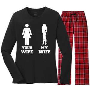 My Wife Your Wife Women's Long Sleeve Flannel Pajama Set 