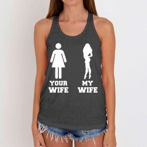 My Wife Your Wife Women's Knotted Racerback Tank