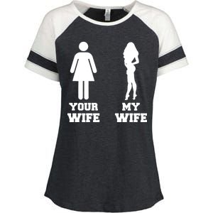 My Wife Your Wife Enza Ladies Jersey Colorblock Tee