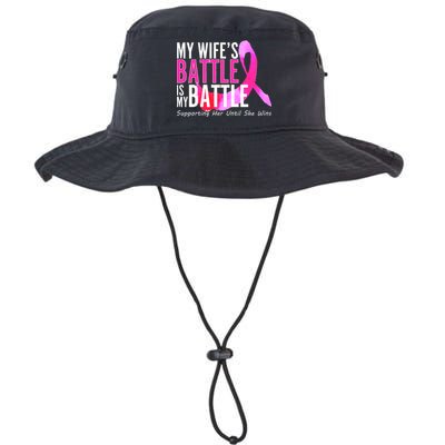 My Wife's Battle Is My Battle Breast Cancer Legacy Cool Fit Booney Bucket Hat