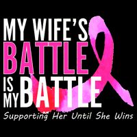 My Wife's Battle Is My Battle Breast Cancer Flatbill Hat