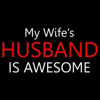 My Wife's Husband Is Awesome Flat Bill Trucker Hat