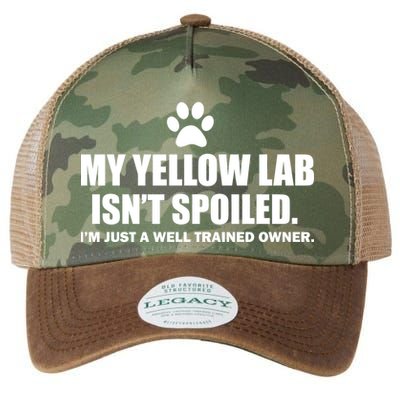 My Yellow Lab Isn't Spoiled Legacy Tie Dye Trucker Hat